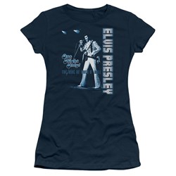 Elvis - One Night Only Juniors T-Shirt In Navy