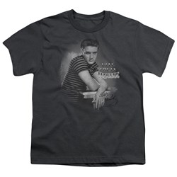 Elvis - Trouble Big Boys T-Shirt In Charcoal