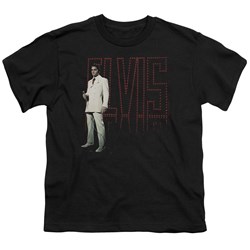 Elvis - White Suit Big Boys T-Shirt In Black