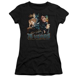 Elvis - 75 Years Juniors T-Shirt In Black