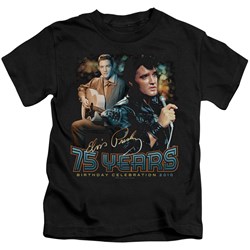 Elvis - 75 Years Little Boys T-Shirt In Black
