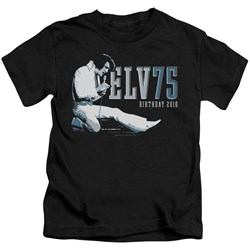 Elvis - Elv 75 Logo Little Boys T-Shirt In Black