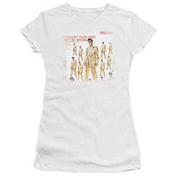 Elvis - 50 Million Fans Juniors T-Shirt In White