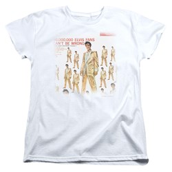 Elvis - 50 Million Fans Womens T-Shirt In White