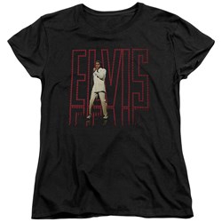 Elvis - Elvis 68 Album Womens T-Shirt In Black