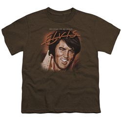 Elvis - Welcome To My World Big Boys T-Shirt In Coffee