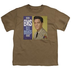 Elvis - G.I. Blues Album Big Boys T-Shirt In Safari Green
