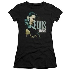 Elvis - Always The Original Juniors T-Shirt In Black