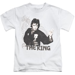 Elvis - Fighting King Little Boys T-Shirt In White