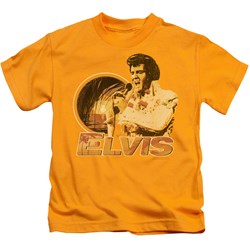 Elvis - Singing Hawaii Style Little Boys T-Shirt In Gold