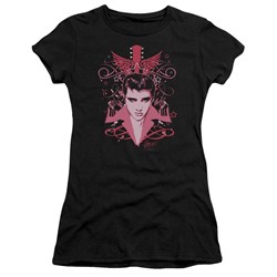 Elvis - Let's Face It Juniors T-Shirt In Black