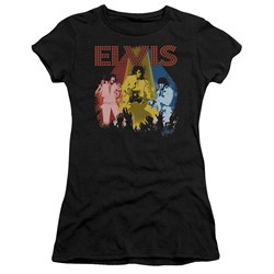 Elvis - Vegas Remembered Juniors T-Shirt In Black