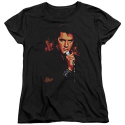 Elvis - Trouble Womens T-Shirt In Black