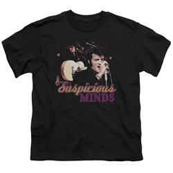 Elvis - Suspicious Minds Big Boys T-Shirt In Black