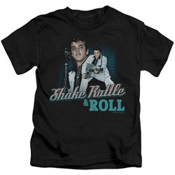 Elvis - Shake Rattle & Roll Little Boys T-Shirt In Black
