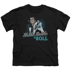 Elvis - Shake Rattle & Roll Big Boys T-Shirt In Black