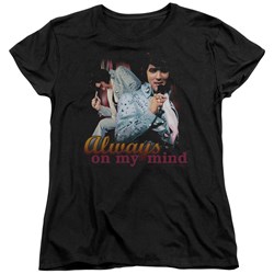Elvis - Always On My Mind Womens T-Shirt In Black