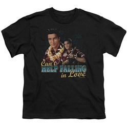 Elvis - Can't Help Falling Big Boys T-Shirt In Black