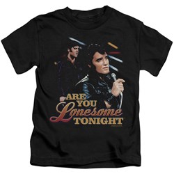 Elvis - Are You Lonesome Little Boys T-Shirt In Black