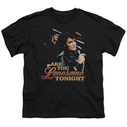 Elvis - Are You Lonesome Big Boys T-Shirt In Black