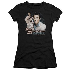 Elvis - That's All Right Juniors T-Shirt In Black