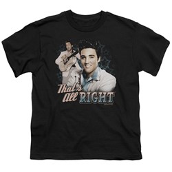 Elvis - That's All Right Big Boys T-Shirt In Black