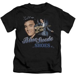 Elvis - Blue Suede Shoes Little Boys T-Shirt In Black