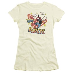 Popeye - Pow! Juniors T-Shirt In Sand