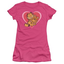 Garfield - Cute 'N' Cuddly Juniors T-Shirt In Hot Pink