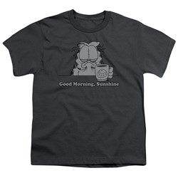 Garfield - Good Morning, Sunshine Big Boys T-Shirt In Charcoal
