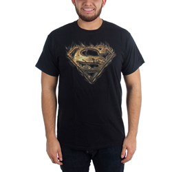 Superman - Hot Metal - Adult Black S/S T-Shirt For Men