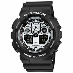 G-Shock - GA-100BW Black and White Watch