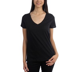Hurley Solid Perfect V-Neck Women's T-Shirt New Heather Ember Glow 