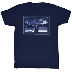 Back To The Future - Mens Blueprints T-Shirt