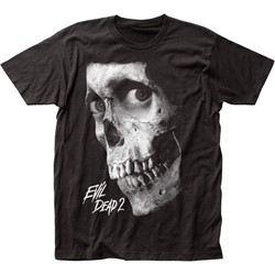 Evil Dead II - Mens Dead By Dawn Black And White Poster Fitted Jersey T-Shirt