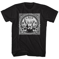 Cbgb - Mens Rock Hand T-Shirt