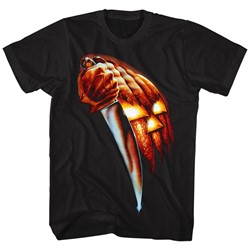 Halloween - Mens Pumpkin Knife T-Shirt