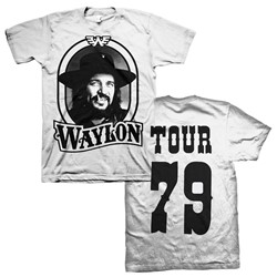 Waylon Jennings - Mens Tour 79 T-Shirt