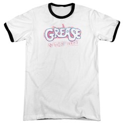 Grease - Mens Grease Is The Word Ringer T-Shirt