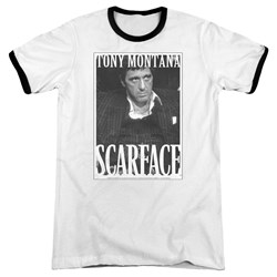 Scarface - Mens Business Face Ringer T-Shirt