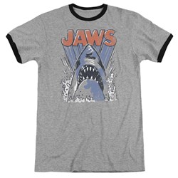 Jaws - Mens Comic Splash Ringer T-Shirt