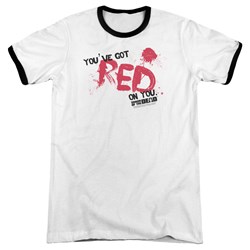 Shaun Of The Dead - Mens Red On You Ringer T-Shirt