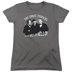 Three Stooges - Womens Hello Again T-Shirt