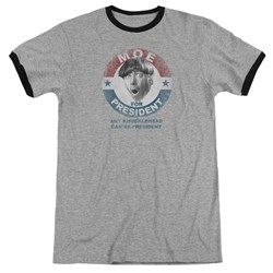 Three Stooges - Mens Moe For President Ringer T-Shirt
