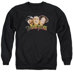 Three Stooges - Mens Three Head Logo Sweater