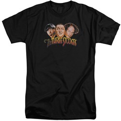 Three Stooges - Mens Three Head Logo Tall T-Shirt