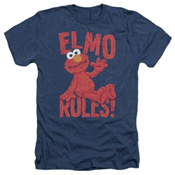 Sesame Street - Mens Elmo Rules Heather T-Shirt