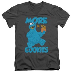 Sesame Street - Mens More Cookies V-Neck T-Shirt