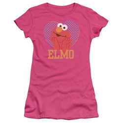 Sesame Street - Juniors Patterned Elmo Heart T-Shirt