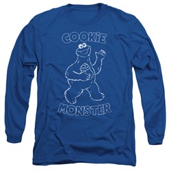 Sesame Street - Mens Simple Cookie Long Sleeve T-Shirt